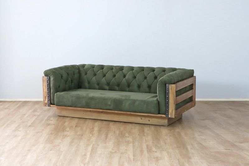 UP プーリーチェスターソファ 3人掛け