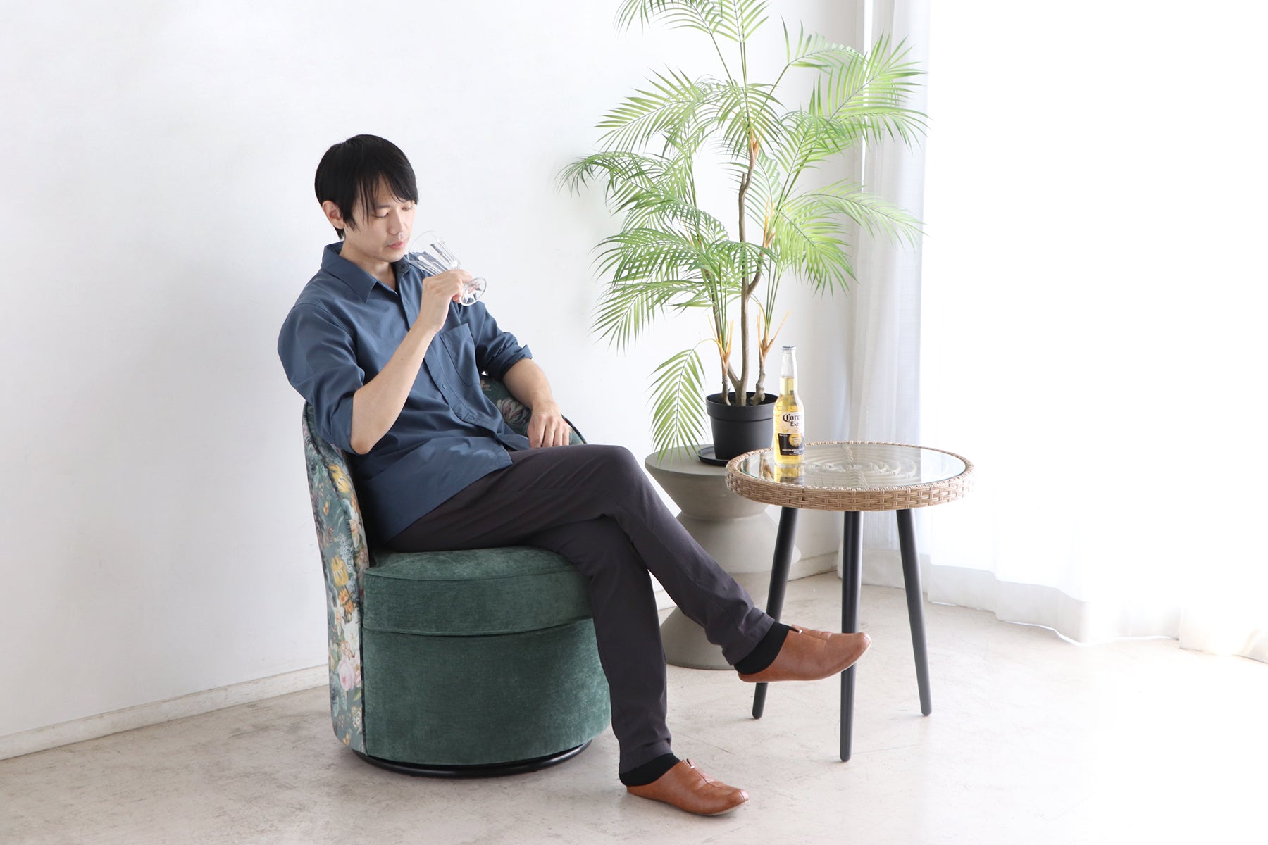 ナチュリア 1人掛け 回転ソファ