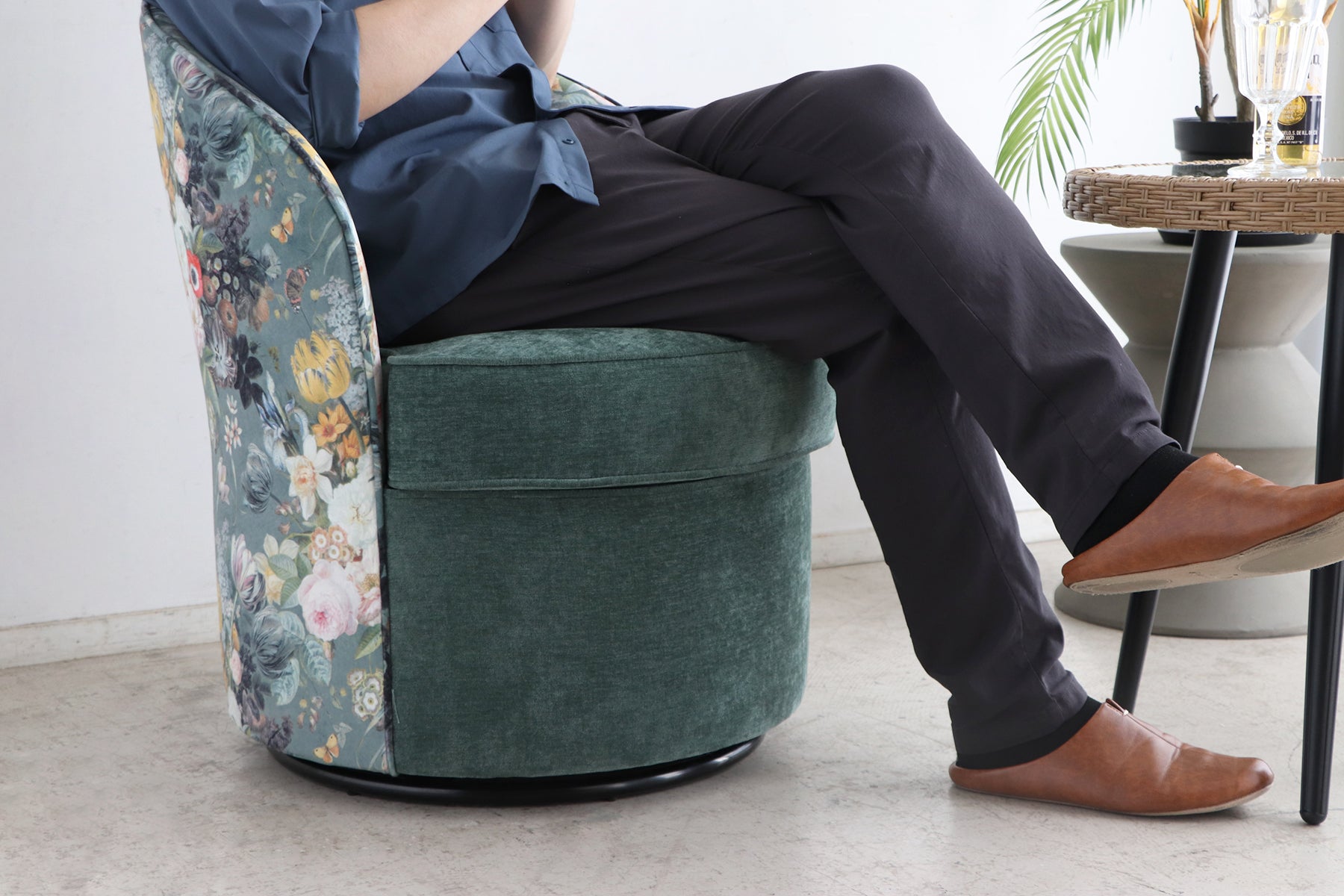 ナチュリア 1人掛け 回転ソファ