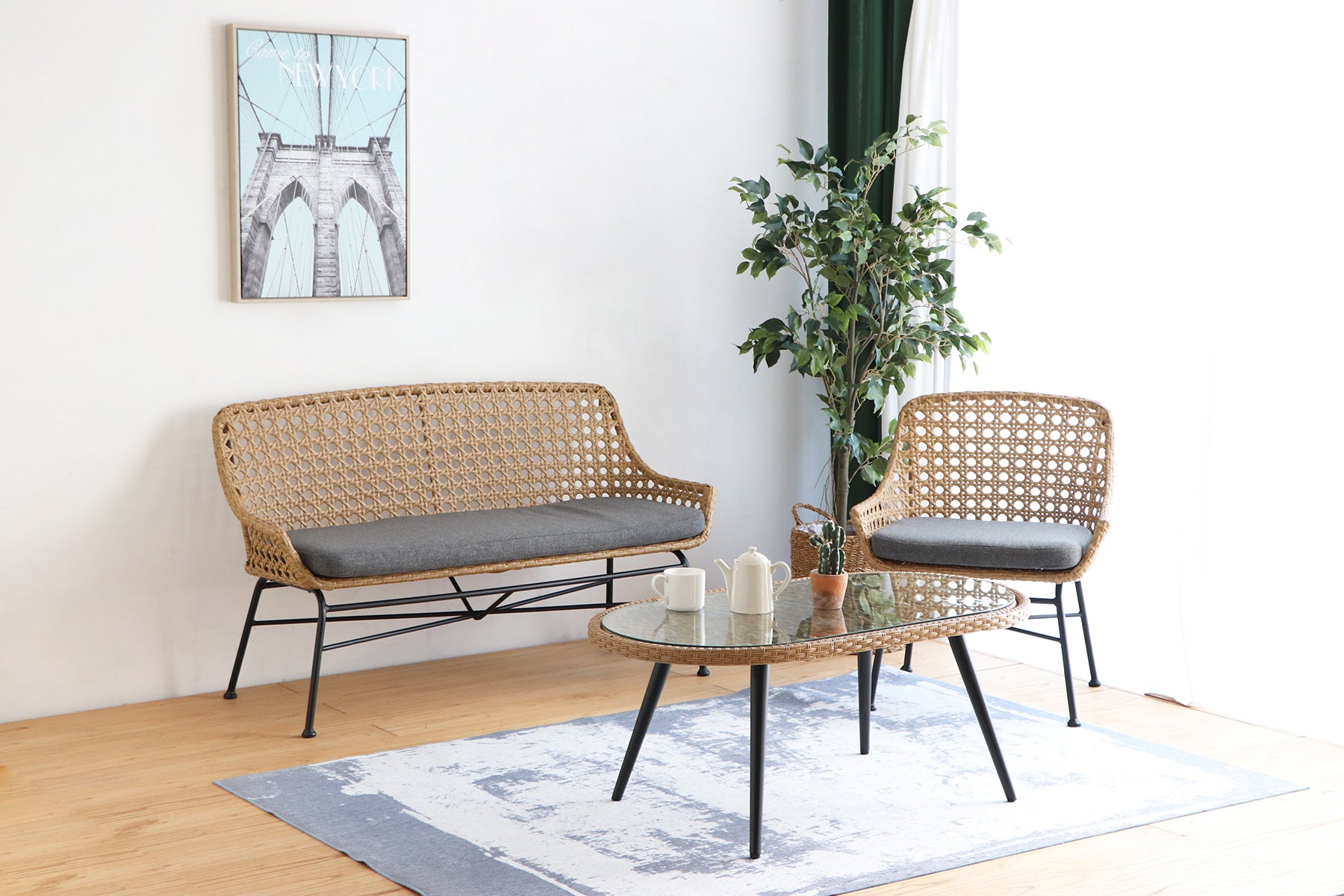 リゾネア ベンチソファ 1P