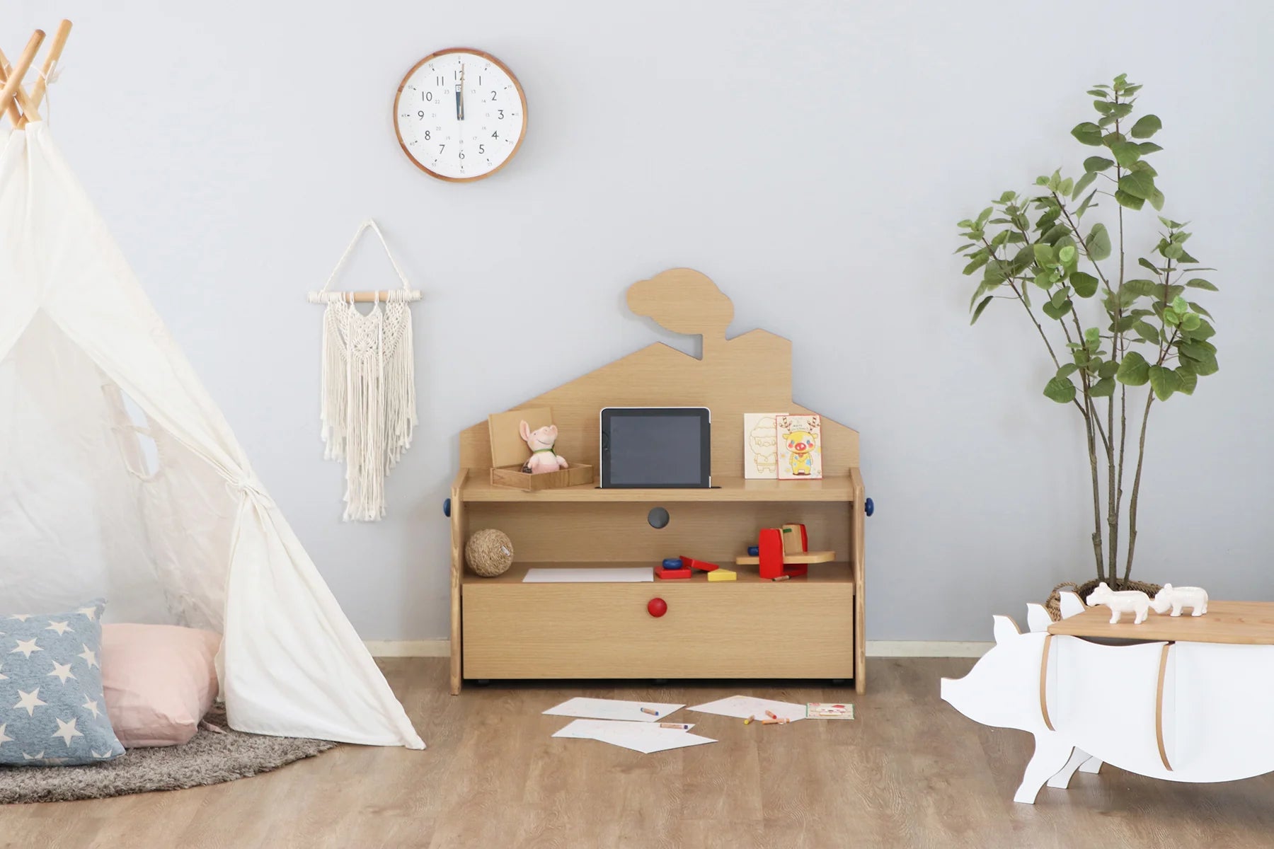 ちぃも おうちタブレットスタンド付収納