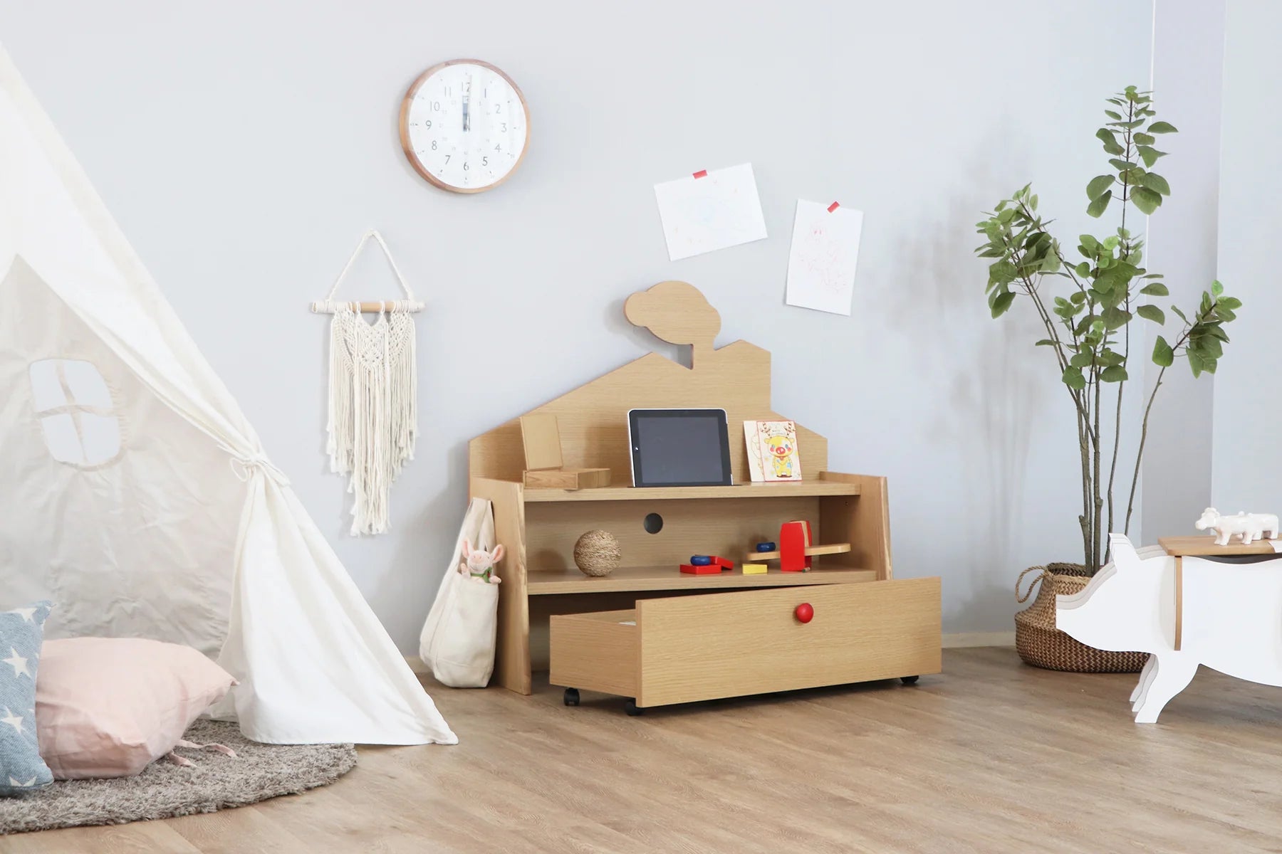 ちぃも おうちタブレットスタンド付収納