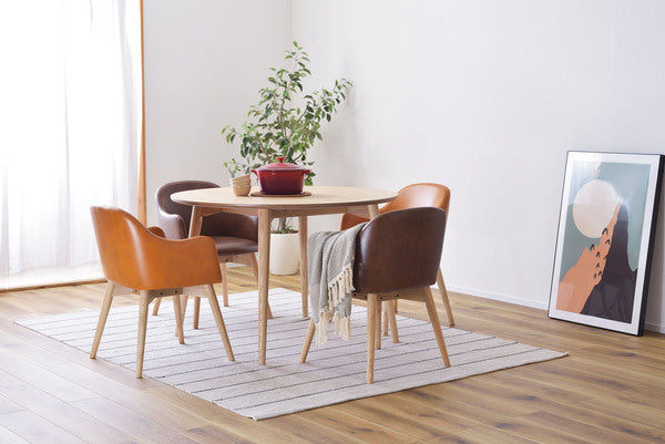 カラメリ 円形 ダイニングテーブル