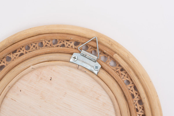 ラタンミラー スタンド付き