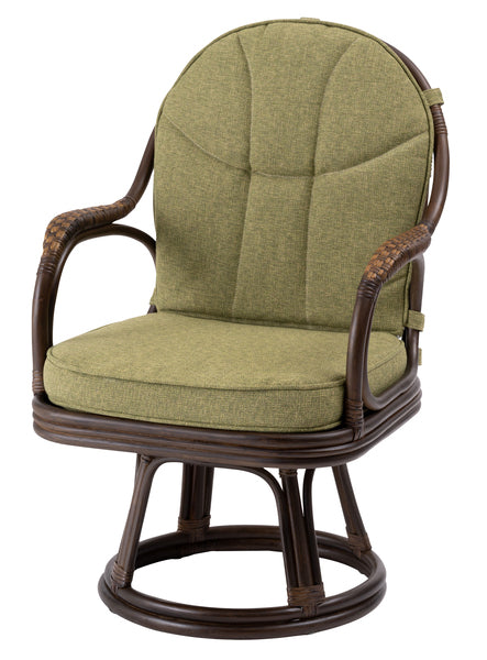 ラタン回転チェア