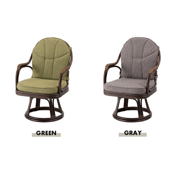 ラタン回転チェア