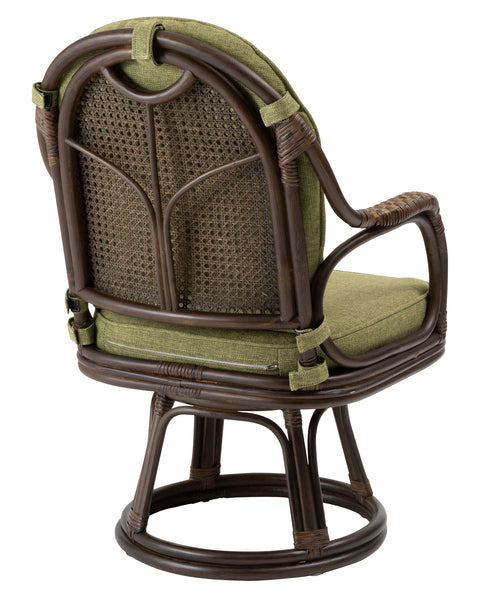 ラタン回転チェア