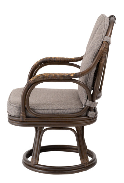 ラタン回転チェア