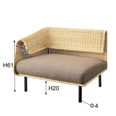 サンドラー 1人掛けソファ R