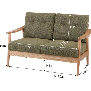 バッスム ソファ 2人掛